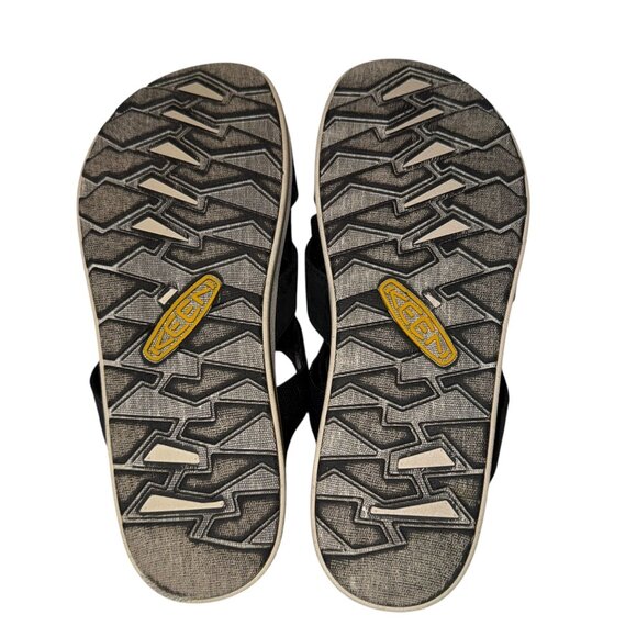 Keen Elle Mixed Slide Sandals Womens 9 Black Birch Leather Summer Spring - Picture 8 of 9